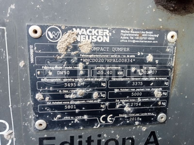 2018 WACKER NEUSON DW50-47827656