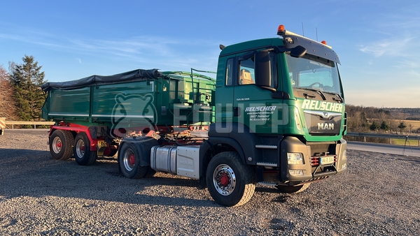 Photo de la MAN TGS 18.500 4x2H BLS avec semi-remorque benne basculante 3 voies Kempf SKD 32/2 de 2023