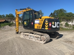 JCB JS145LC 4F - Left Back - Excavadora de cadenas Usada