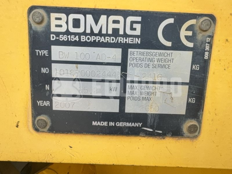 2007 BOMAG BW 100 AD-4-48680578