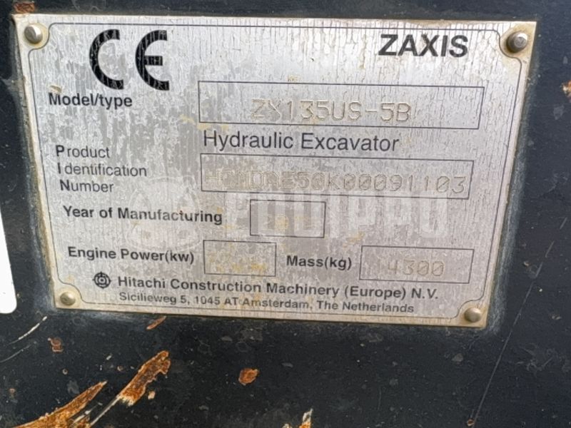 2014 Hitachi ZX135US-5B-48265222